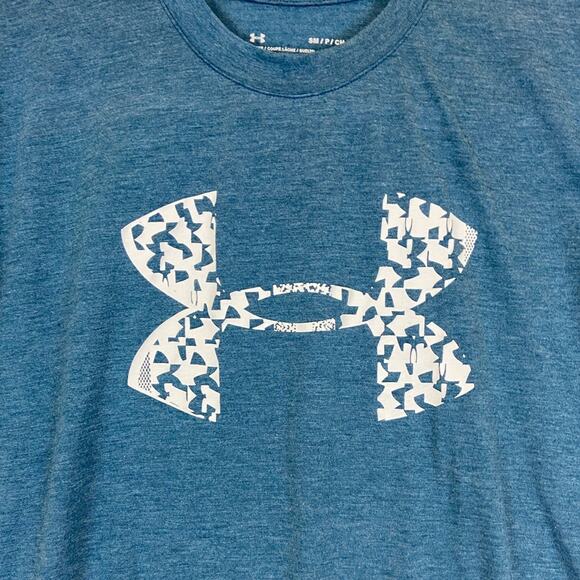 Under Armour Small Short Sleeve T-Shirt Top Teal - Picture 3 of 5